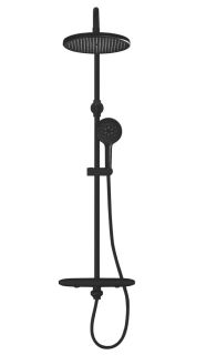 Душевая стойка Rose R3996H с термостатом чёрный матовый